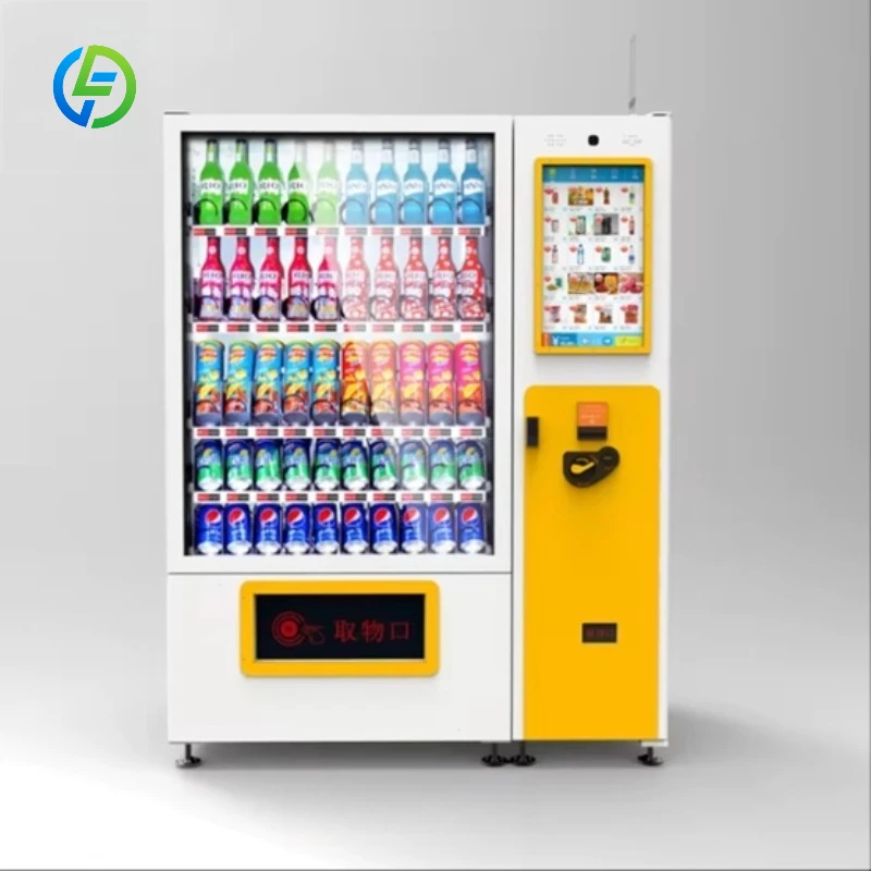 FL Customized Refrigerated Snack and Beverage Vending Machine Anti-blocking Delivery System for Office Building