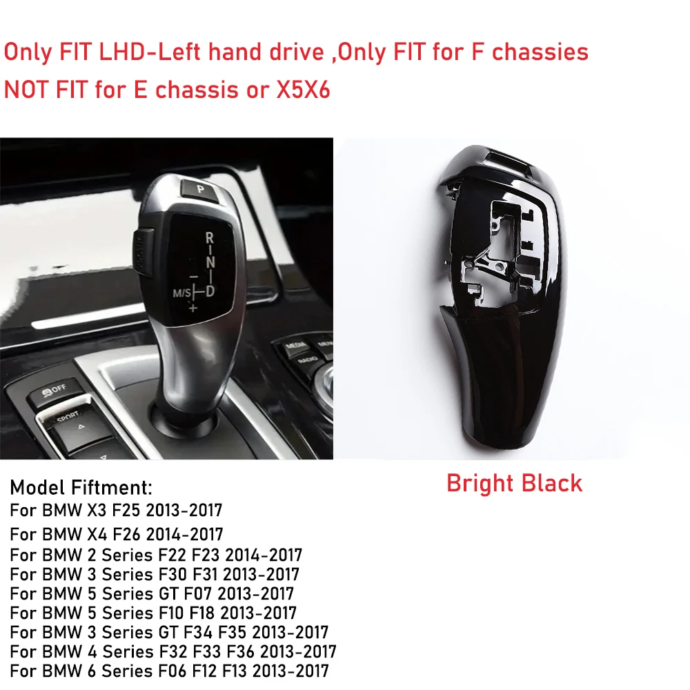 F10 F30 F11 F31 Gear Shift Knob Cover Interior Replacement Gear Shifter Lever Panel For BMW F32 F33 F34 F36 F06 F12 F20 F22 F25 image 3