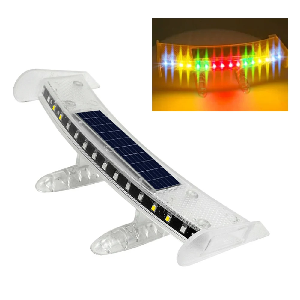 Solar Rear Spoiler Tail Light with Waterproof ABS Material and LED Flashing Lights Activated by Vibration Sensor