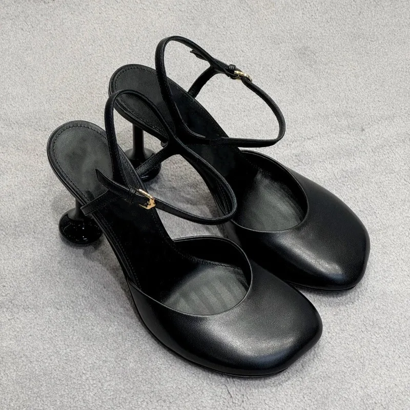 

New Womens Shoes Exquisite Round Head High Heeled Sandals for Woman Fashion Model Casual Shoes Designer Shoes Sandalias De Mujer