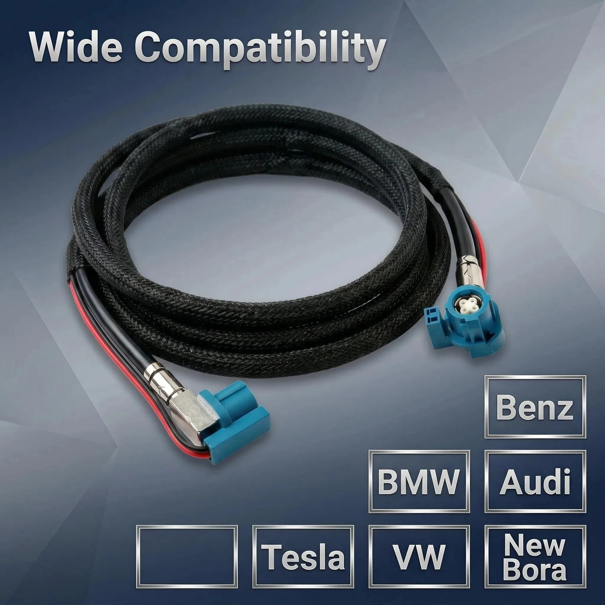 1M 4+2 Pin HSD Cable Z Type 6 Pin 90 Degree Right Angle to Female Jack High Speed Data Transmission LVDS Harness Wire