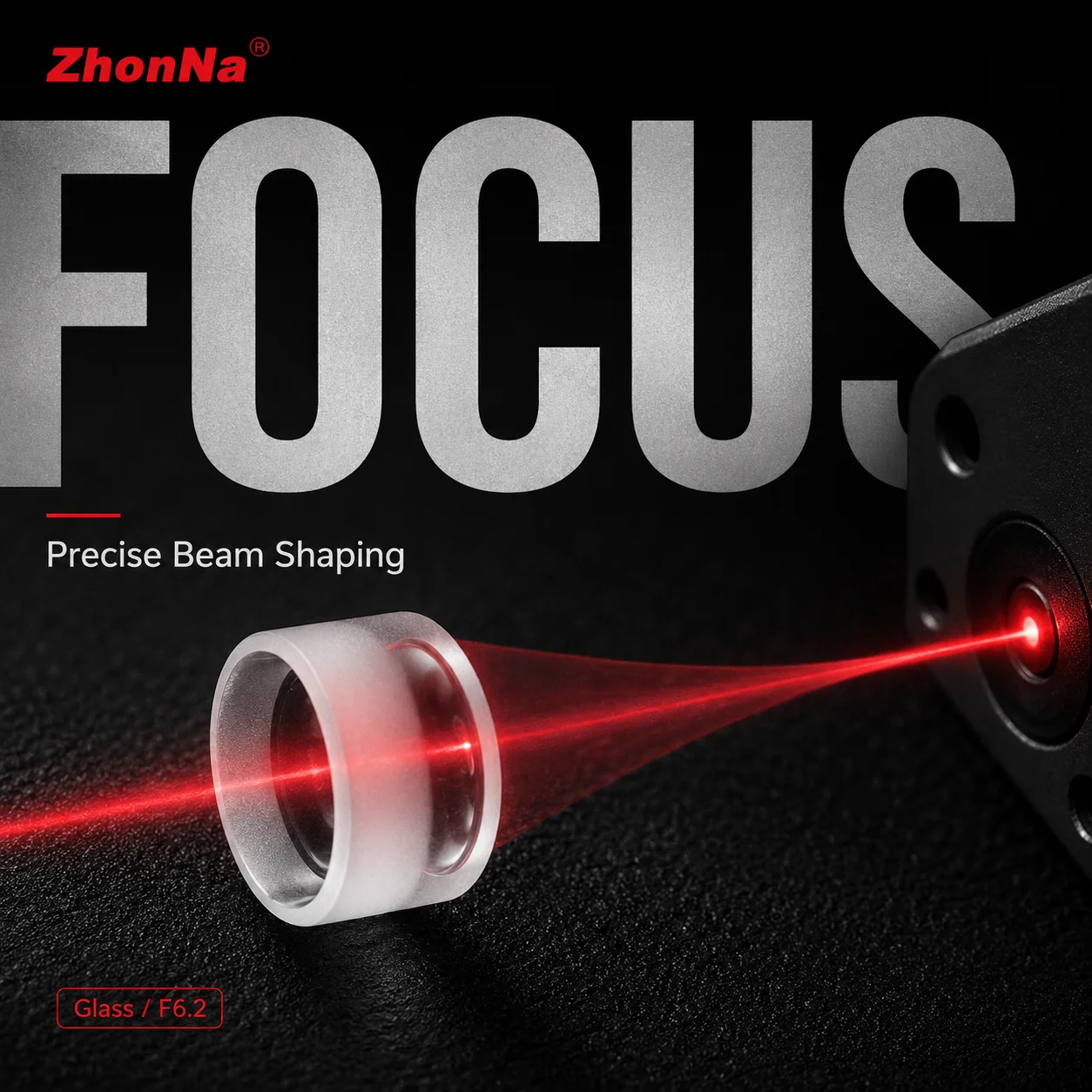 ZhonNa 5mm F6.2 Optical Focusing Lens Glass 400-700nm 5PCS for Laser Tools Instruments Optical Equipment Lens Accessories Optics