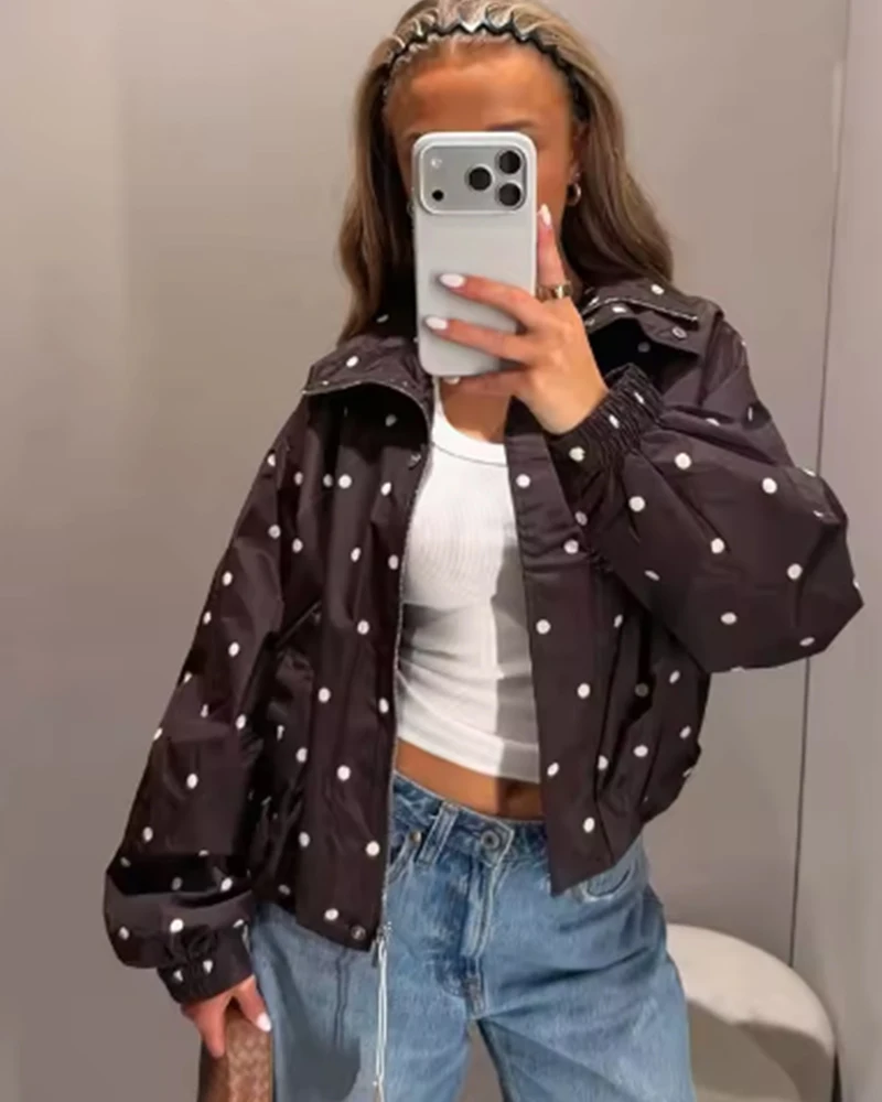 Women's Coat 2026 New Fashion Autumn Winter Stand Collar Pilot Jacket Casual Personality Chic Women Outerwear