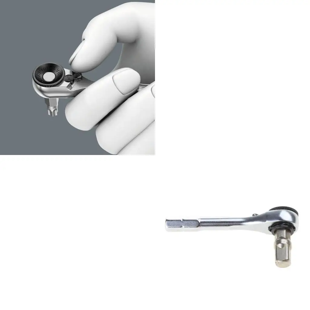 

652F Quick Ratchet 1/4" Socket Head Torque Wrench Repair Tool Multifunction Wrench