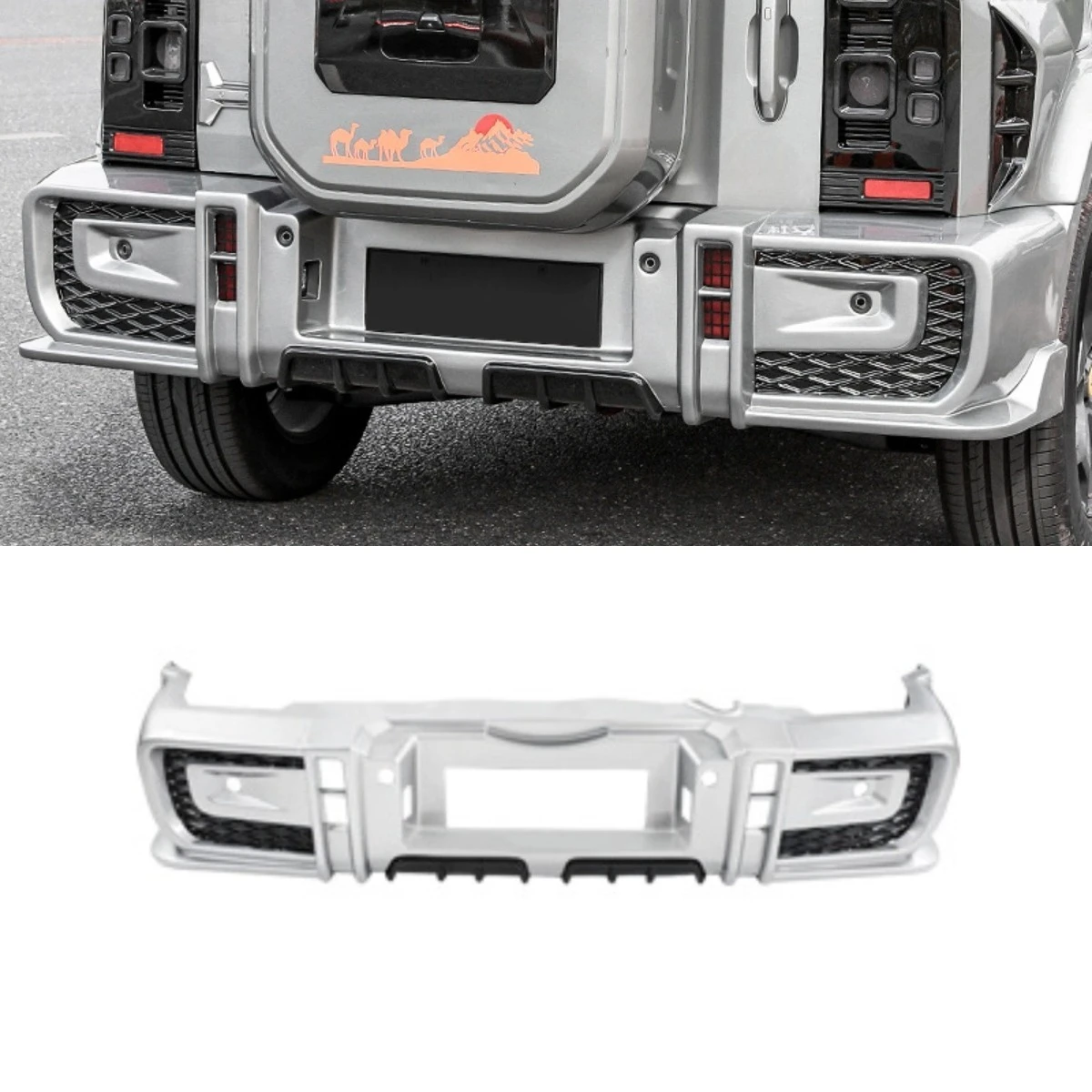 

Car Rear Bumper Spoiler Guard Protector Cover Apron Rear Bumper Lip For Jetour Traveler Shanhai T2 Body Kit Car Accessories