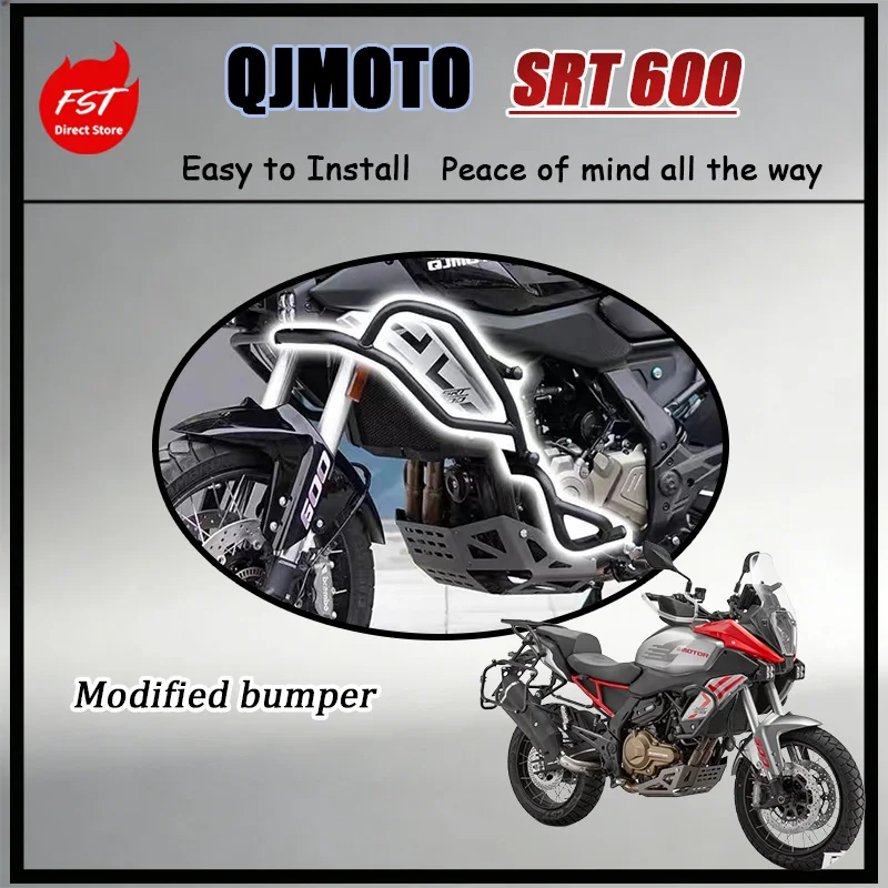 

FOR QJMOTO SRT600 Anti-Fall Bumper Guard Full Wrap Crash Bar Carbon Steel Protection Parts Motorcycle Safety Equipment