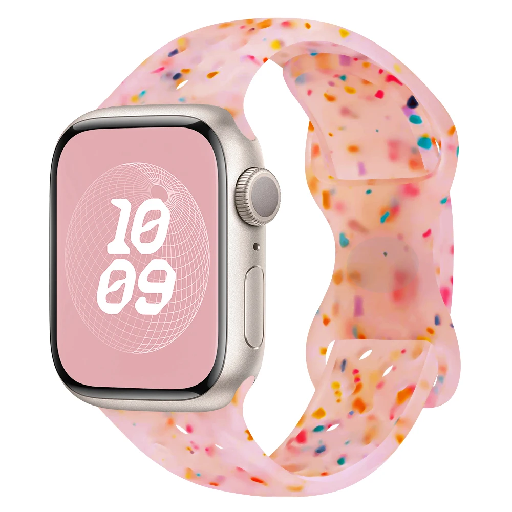 Sport-Silikonarmband für Apple Watch 40 41mm 45mm 44 38 49 Atmungsaktives Armband für iWatch Series 11 10 9 8 7 6 5 3 SE Ultra – Detail 14