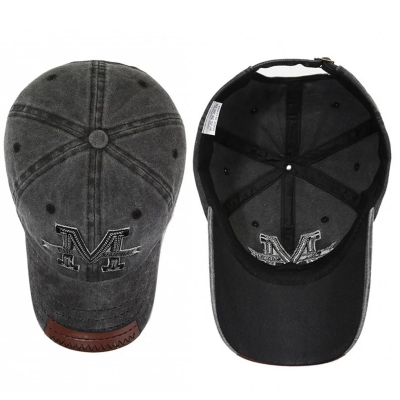 Letter Embroidery Washed Cotton Sports Tennis Hats Men Women An-ti UV Golf Baseball Cap Vintage Distressed Running Sunhat Visors view 5