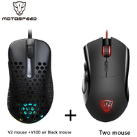 Motospeed V100 Air Wired Mouse Ergonomic Computer Mice 6400DPI Precision Optical Sensor High Speed Transmission Gaming Mouse