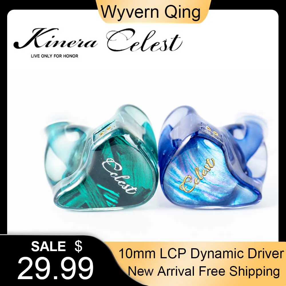 Kinera Celest Wyvern Qing In-Ear Earphones 10mm LCP Dynamic Driver With Detachable Boom Microphone IEMs Cable Audio Headphones