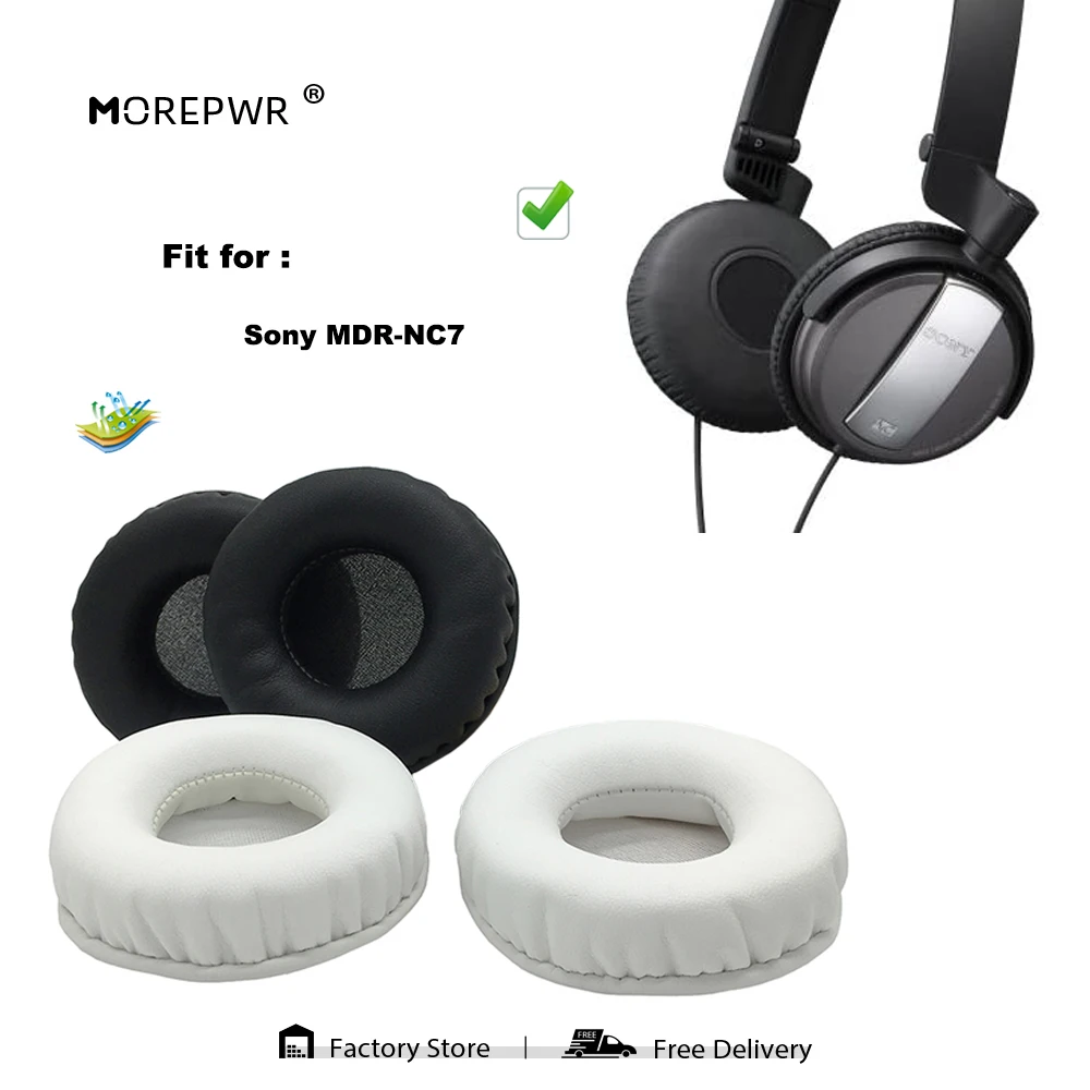 

Morepwr New Upgrade Replacement Ear Pads for Sony MDR-NC7 Headset Parts Leather Cushion Velvet Earmuff Sleeve Cover