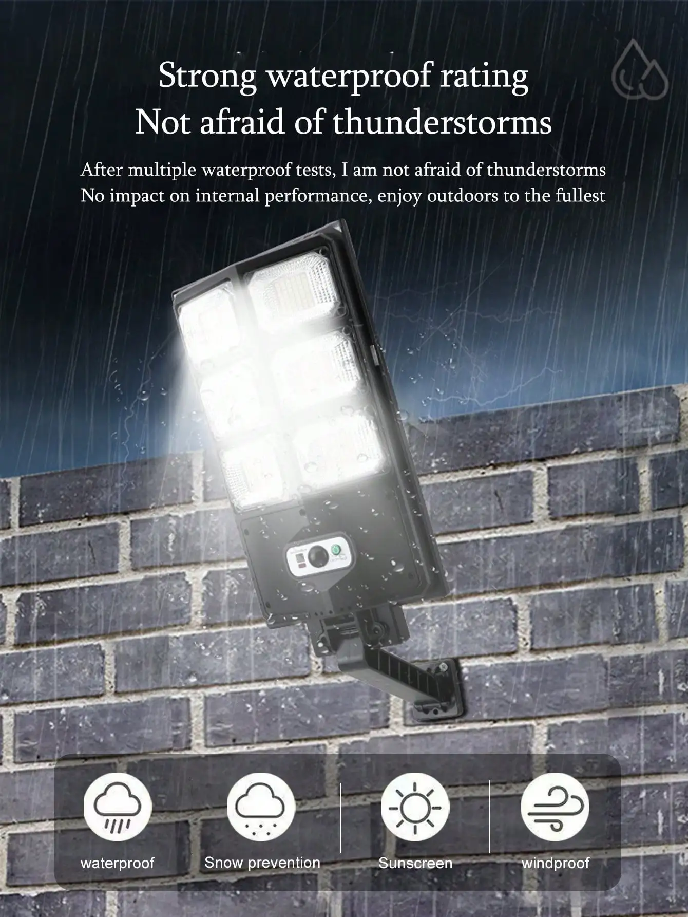 Integrated Solar LED Street Light: Motion Sensor, Waterproof/Windproof, Auto-On, Home/Garden/Outdoor