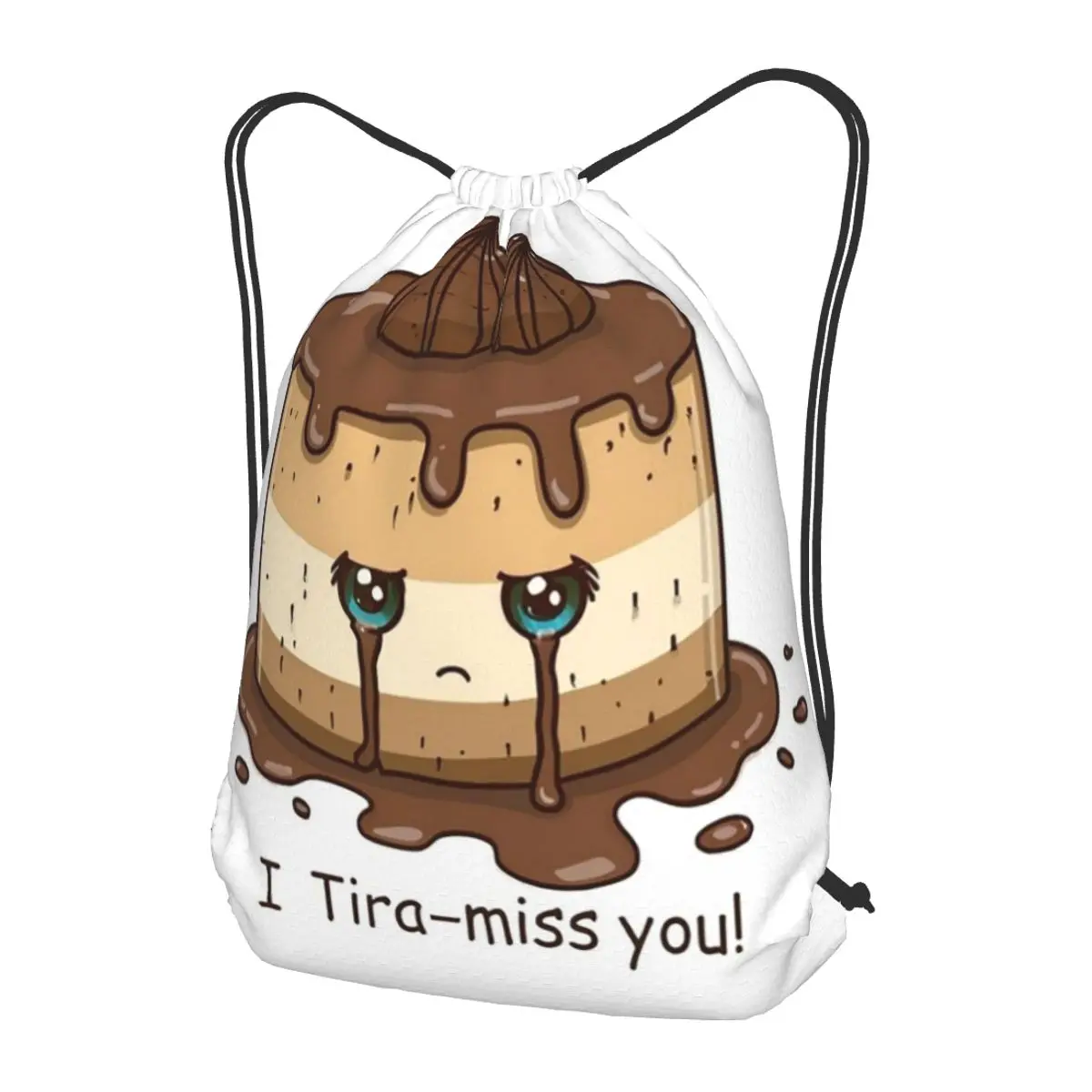 I Tira-miss You! Backpacks Casual Drawstring Bags Sports Bag Book Bags for Travel Students