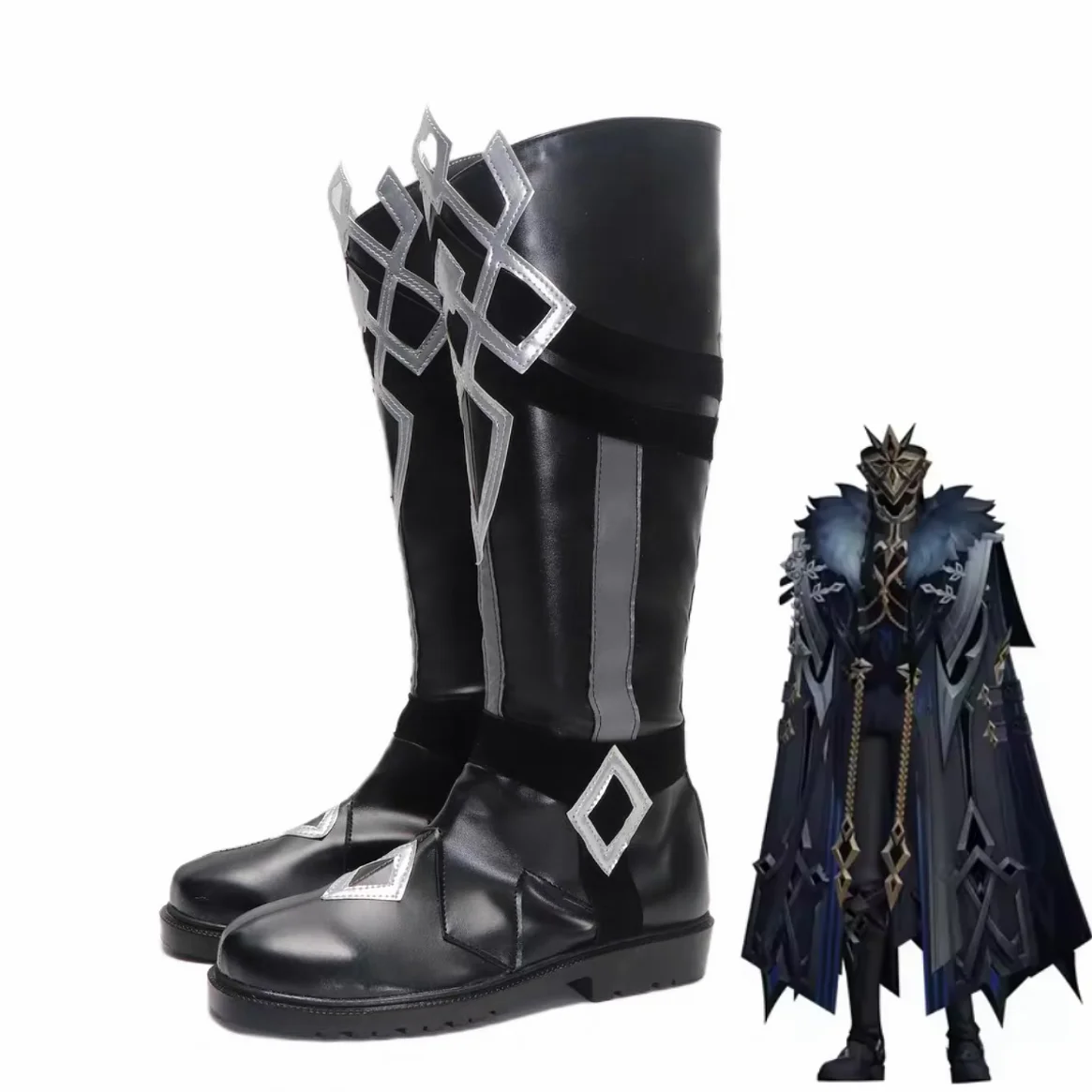 Genshin Impact Il Capitano The Captain Cosplay Boots Shoes  Halloween for Women Men Shoes