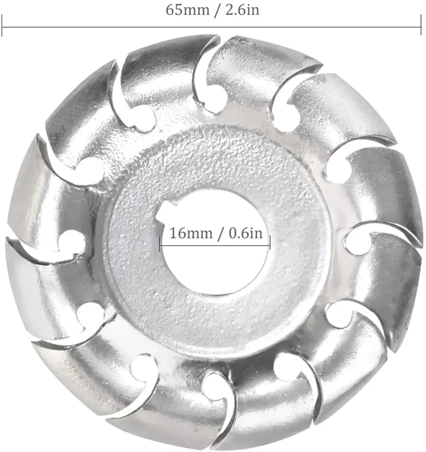 12 Răng 16Mm Khoan 65Mm Gỗ Tạo Hình Đĩa Máy Xay ĐĨA GỖ Đĩa Mài Máy Xay 100/115 Góc Grinde khắc Dụng Cụ Xoay