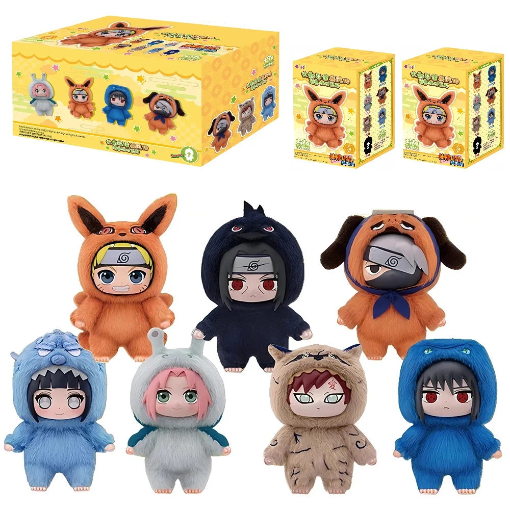 

New Naruto EAKI Cute Beast Party Sasuke Shippuden Beast Party Series Vinyl Cute Plush Blind Box Figure Pendant Gift