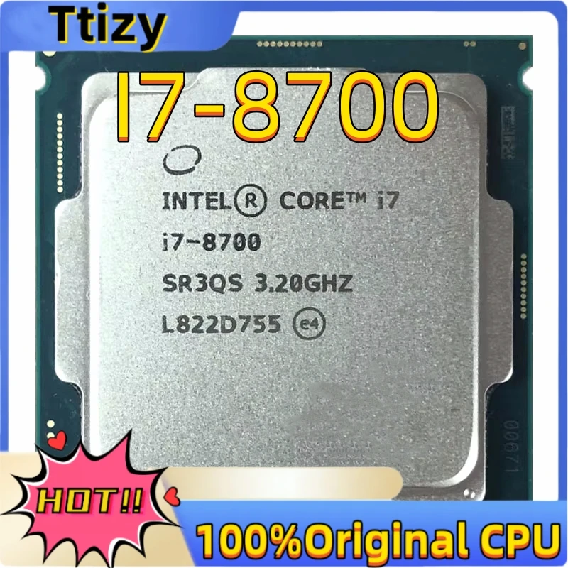 Core i7-8700 i7 8700 3.2 GHz Six-Core Twelve-Thread CPU 12M 65W LGA 1151