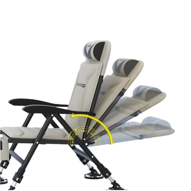 European All-Terrain Multi-Functional Reclining Foldable Fishing Chair Comfortable and Durable for Wholesale