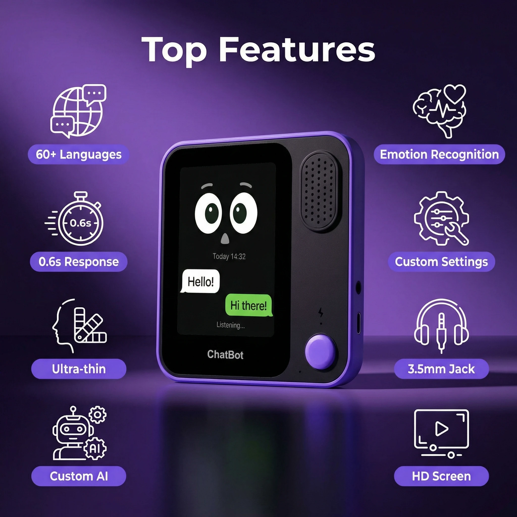 Picture 3: AI Voice Chatbot Custom AI GPT LLM Agent Companion Chatbot Multilingual Emotion Recognition Privacy Protection Smart Terminal