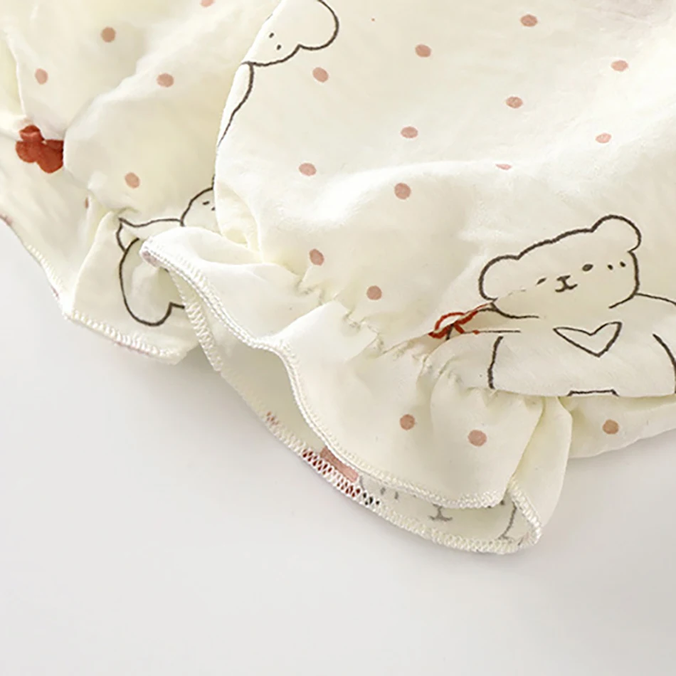 2 Pcs Spring Autumn Kids Loose Thin Pajama Lace Pants Set Girls' Print Home Clothes Sets Summer Child Air Conditioning Clothes #5