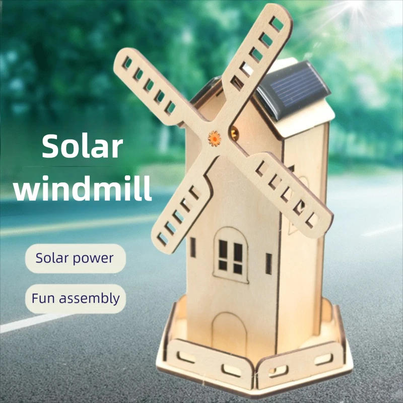 Bricolage énergie solaire moulin à vent maison bricolage Kit d'expérimentation scientifique et modèle éducatif jouet physique Science jouets pour enfants cadeau jouet