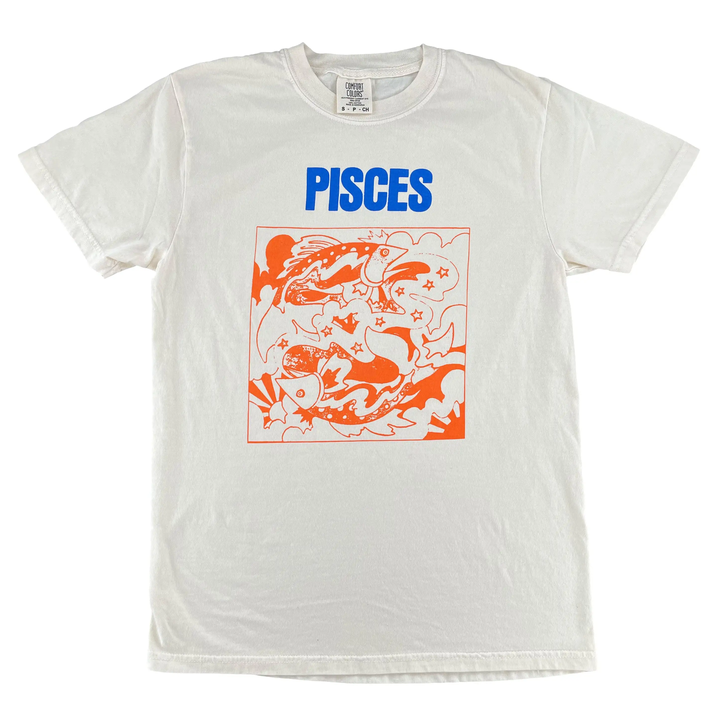 Pisces Blue Orange Astrology T Shirt