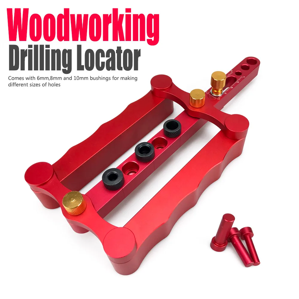 Woodworking punching locator round wood tenon round wood pin wooden stick vertical punching tool