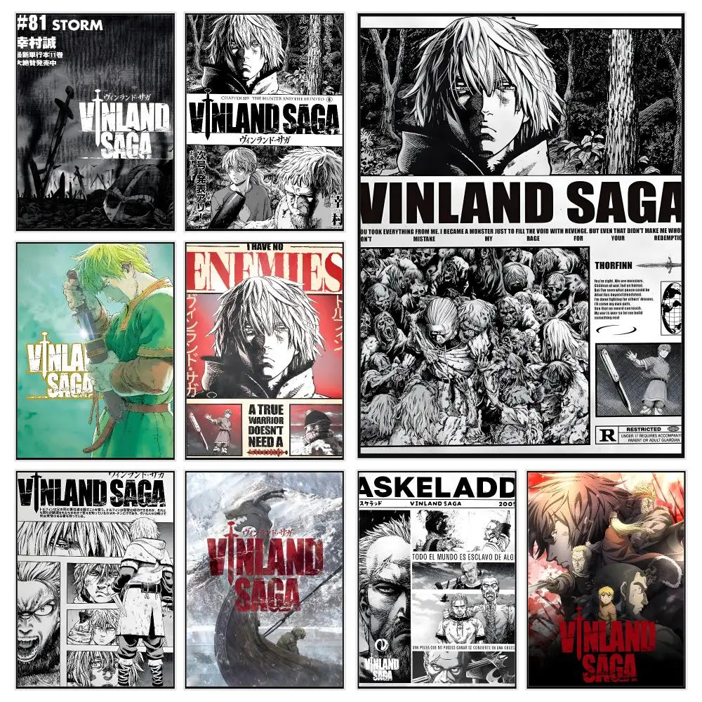 manga historical Vinland Saga Poster Modern Luxury Wall Poster Home Decor Space Enhancer
