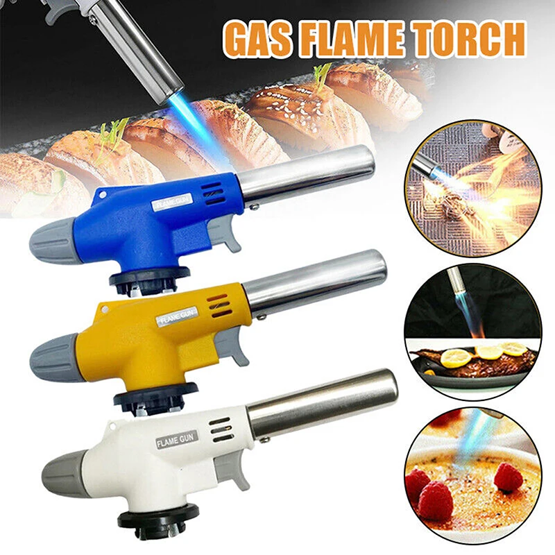 

Cooking Soldering Lighter Butane Flame Burner Gas Welding Gun Torch Blowtorch Heating Flame BBQ Picnic Camping Heating Tool