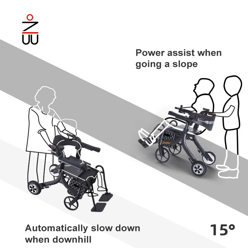 Mobilidade elétrica idosos walker poder rollator interior rollstuhl