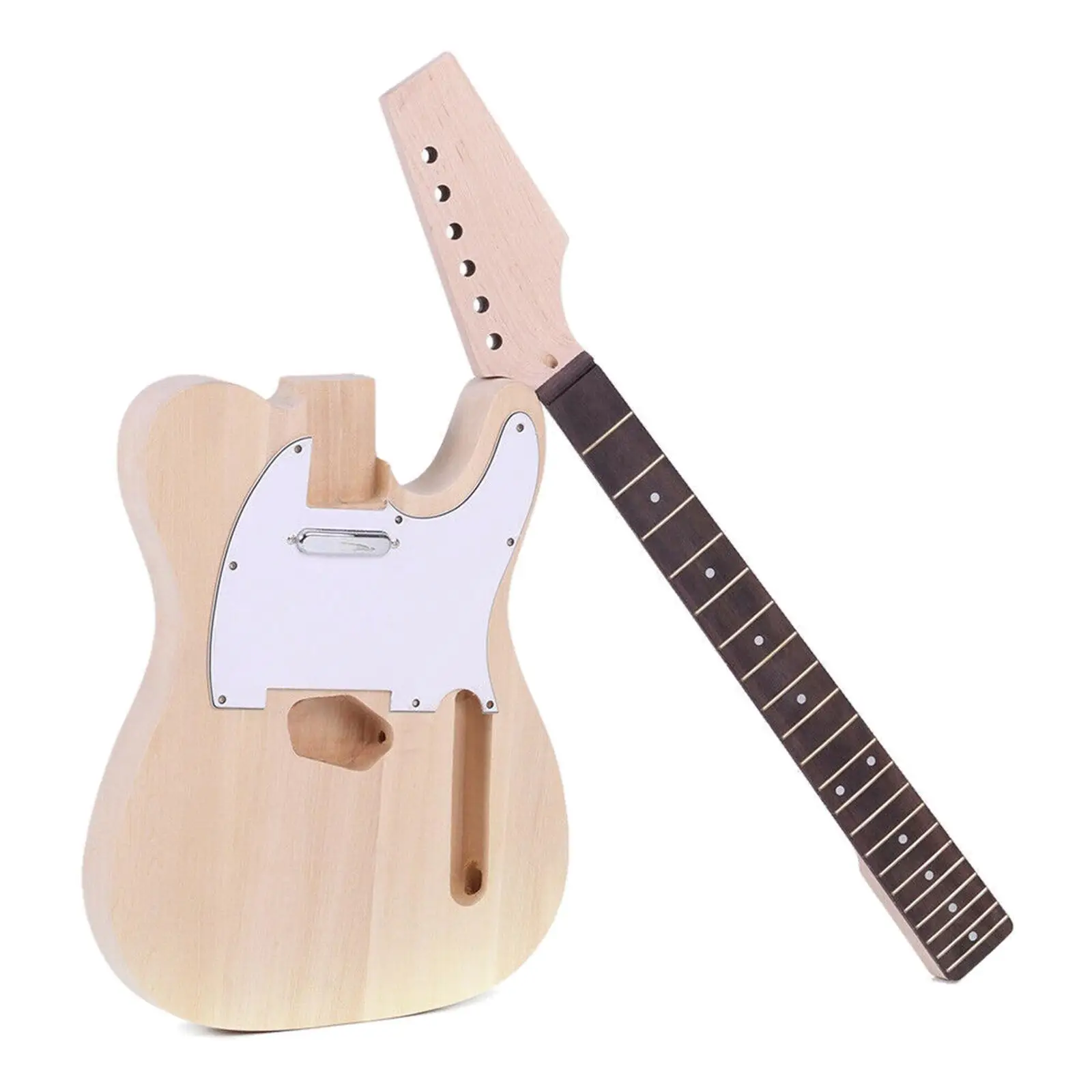 Build Blocks Electric Guitar Kit with Rosewood Fretboard DIY Musical Instrument Body for Beginner Guitar Assembly