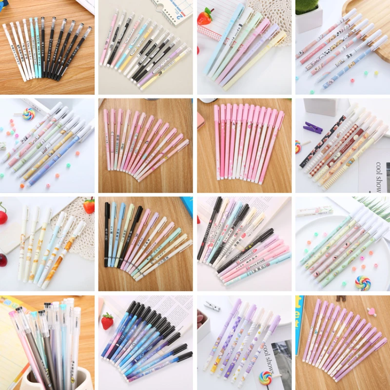 

High appearance neutral pen creative cap pulling straight rod student pen inspirational writing office signature pen wholesale