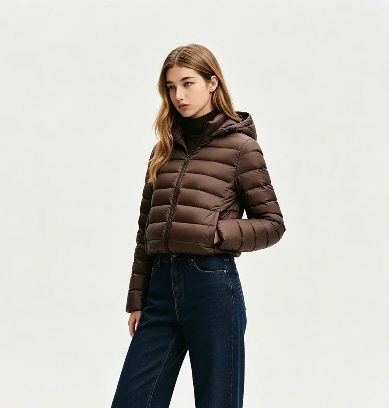 Lightweight Quilted Down Cotton Parkas Women Hooded Short Warm Couple Winter Coats Fashion Casual Outdoor Cozy Trendy Soft Warm
