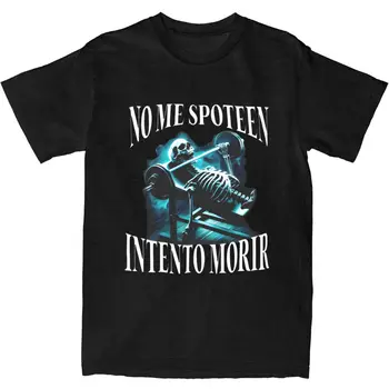 NO ME SPOTEEN INTENTO MORIR 반팔 티셔츠, 하라주쿠 빈티지 탑, 비치 코튼, O넥 오버사이즈 의류