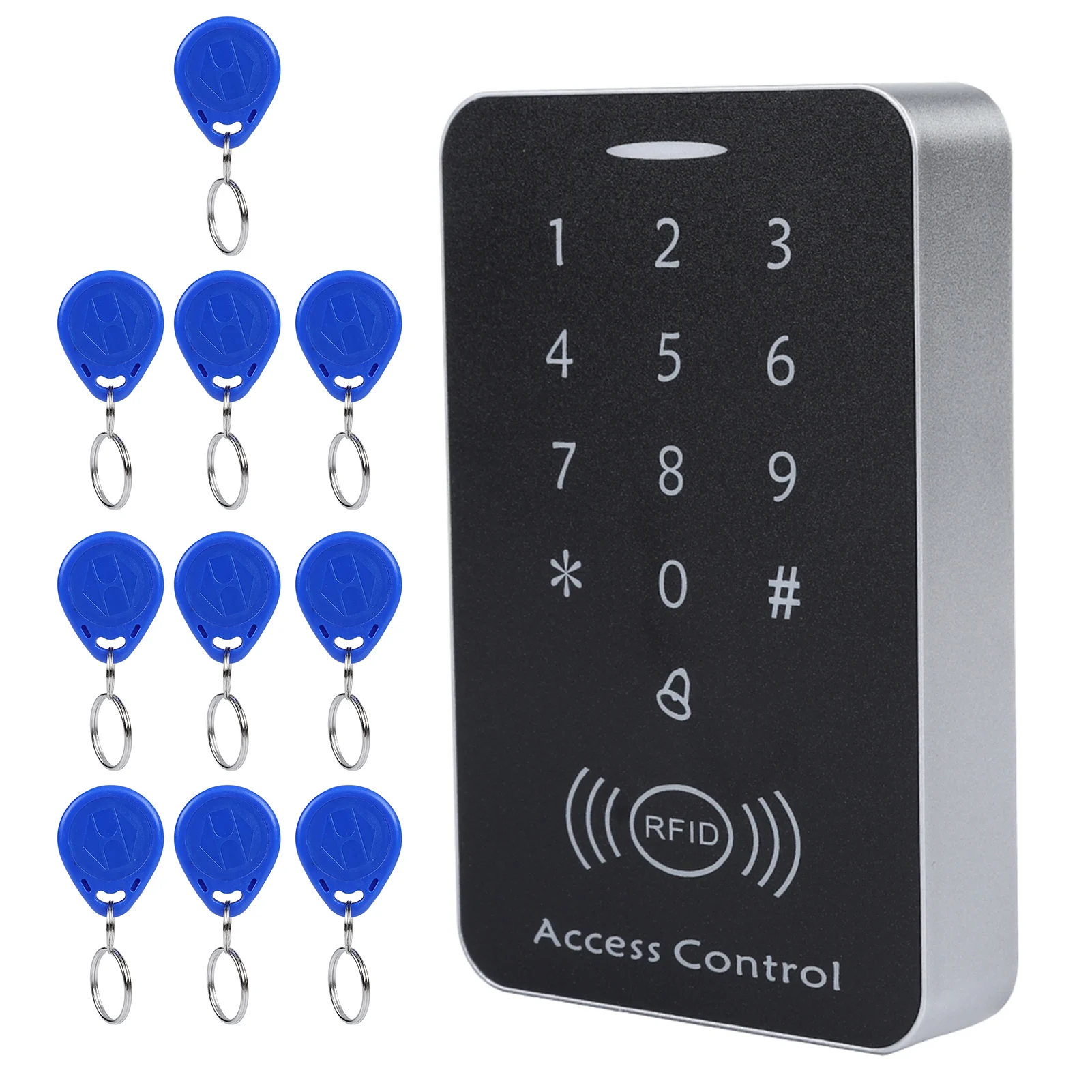 نظام التحكم في الوصول إلى باب الأمان العالي، قارئ بطاقات RFID، قفل الباب بكلمة مرور، وحدة تحكم آلة لوحة المفاتيح، سهلة التركيب