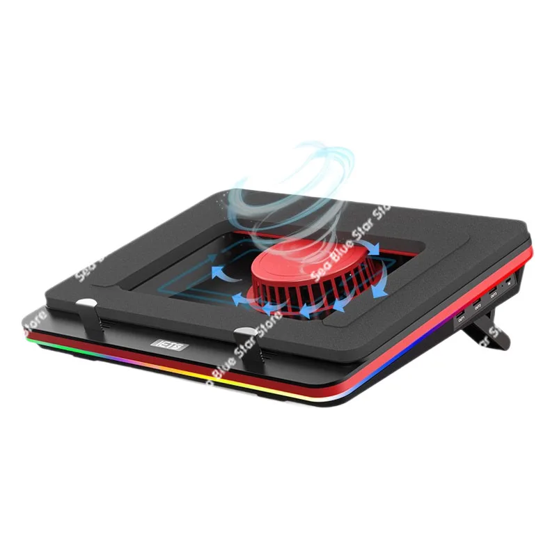 Notebook radiator 5000 rpm RGB light effect seven-speed adjustment USB expansion rack game book special pressure air radiator