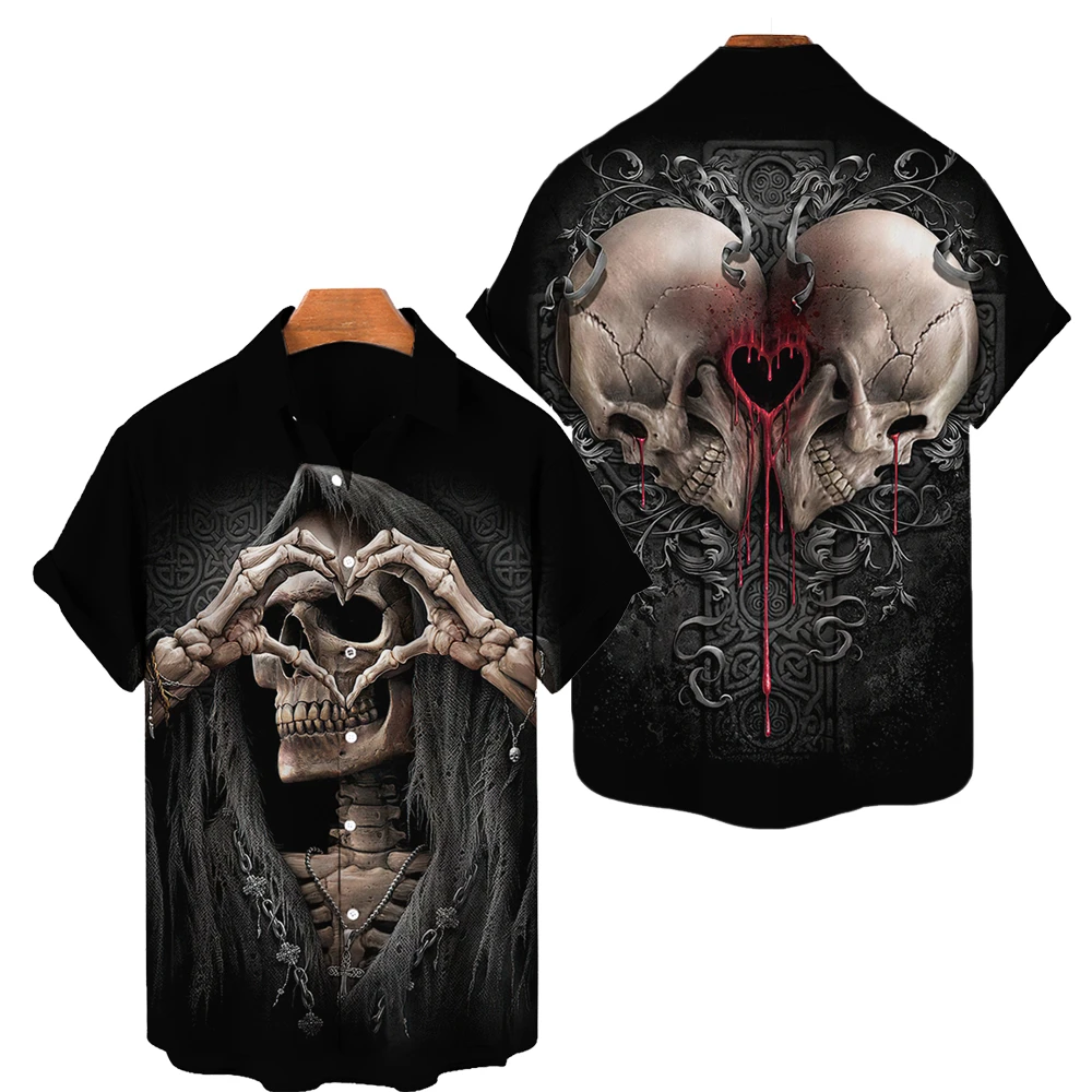 Camisetas de Hip Hop con estampado 3d para hombre, camisas hawaianas de calle, Top suelto, moda de verano, Foe, 2022