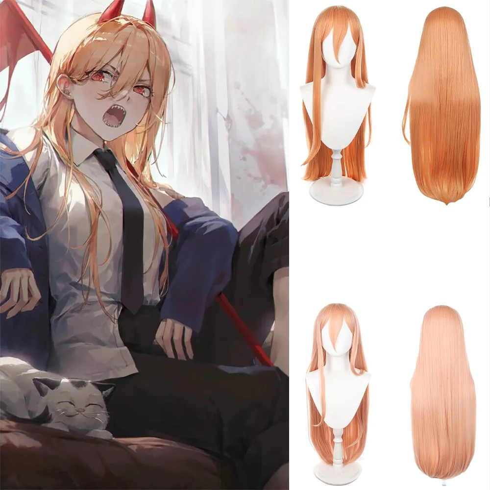 

Anime Chainsaw Man Power Straight Hair/Makima Braided Cosplay Synthetic Hair Suitable for Women's Daily Party Heat-Resistant Wig