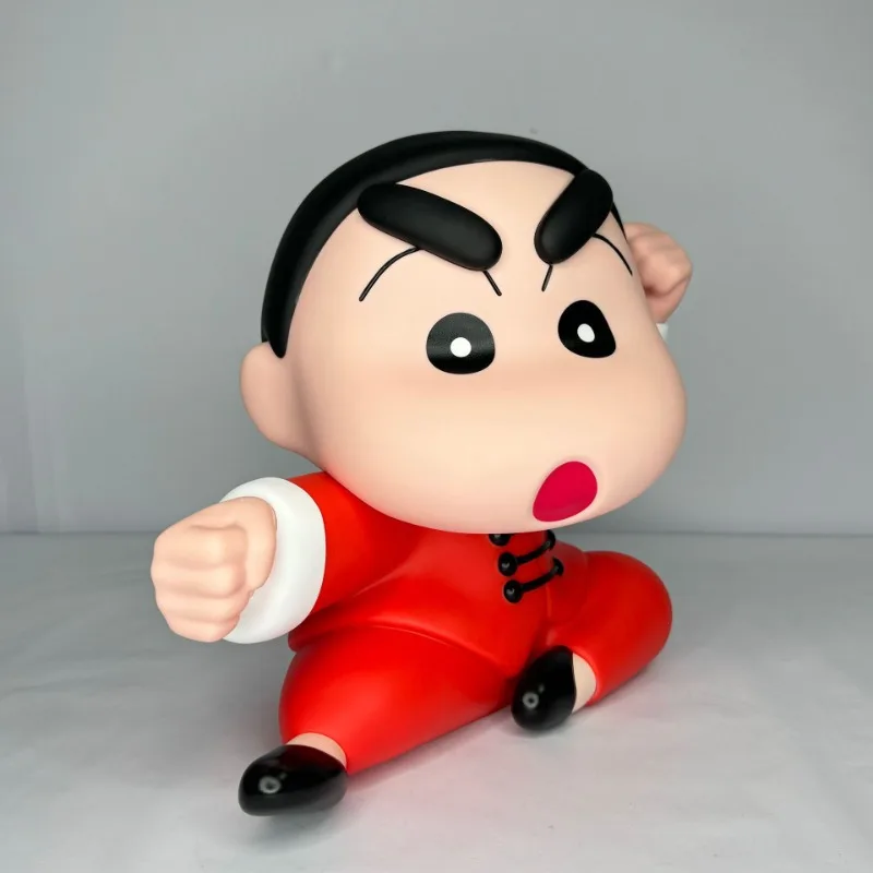 1:1 Crayon Little Newbie Figure Anime Nohara Shinnosuke Kung Fu Shin-chan Piggy Bank Model Ornament Doll