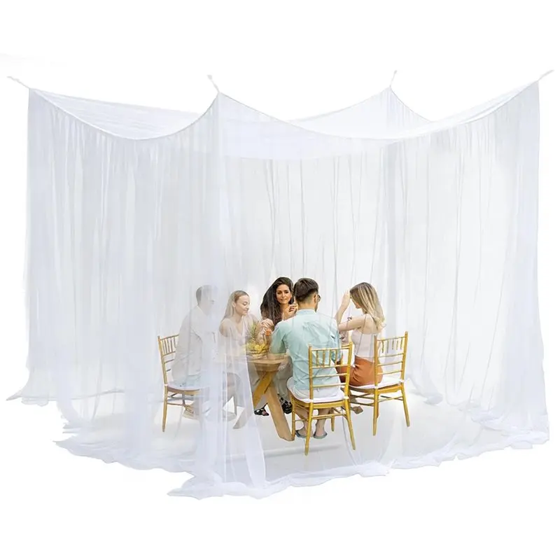 A03F-Mosquito Netting For Outdoor Camping-Extra Large Portable Square Canopy Net Ideal For Garden Party Travel