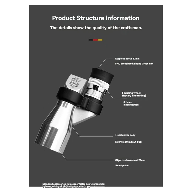 تلسكوب الهاتف المحمول 8X20 HD ضوء منخفض للرؤية الليلية جيب التكبير أحادي تلسكوب الصيد في الهواء الطلق التخييم مناظير