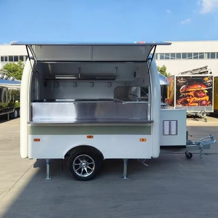 Customized  Full Kitchen Mobile Food Trailer For Pizza Ice Cream Doughnut Hot Dog Snack Easy Clean Catering Business Best Choice