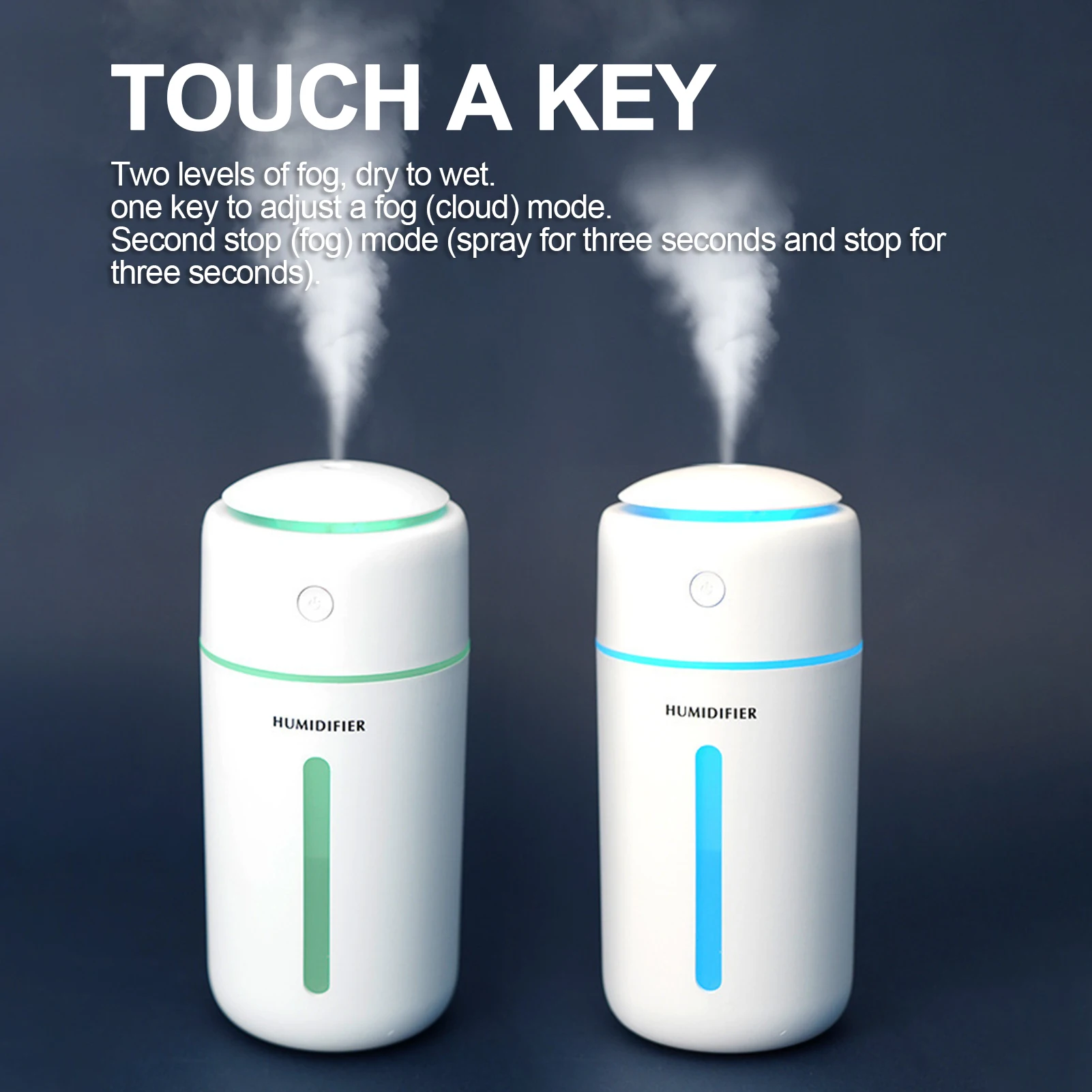 Mini Portable Air Humidifier Ultrasonic Humidifiers Aroma Diffuser Cool Mist Maker Night Lamp Purification Home Car Air Purifier