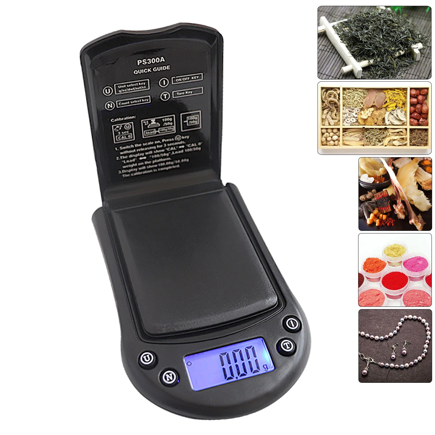 Digital Gram Scale 500g 0.01g Food Scale High Precision Kitchen Scale Multifunctional Stainless Steel Pocket Scale  Display