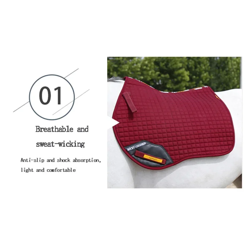 Equestrian Sweat Absorbent Pad 3D Sweat Absorbing Saddle Pad Comfort Shock Absorption Horse Equipment