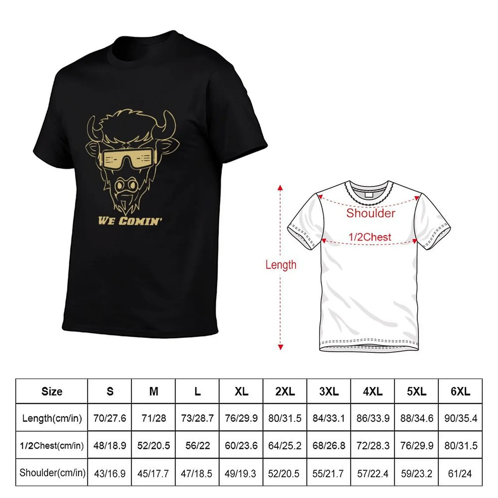 We Comin Colorado T-Shirt football t shirt graphic t shirts luxury clothes men