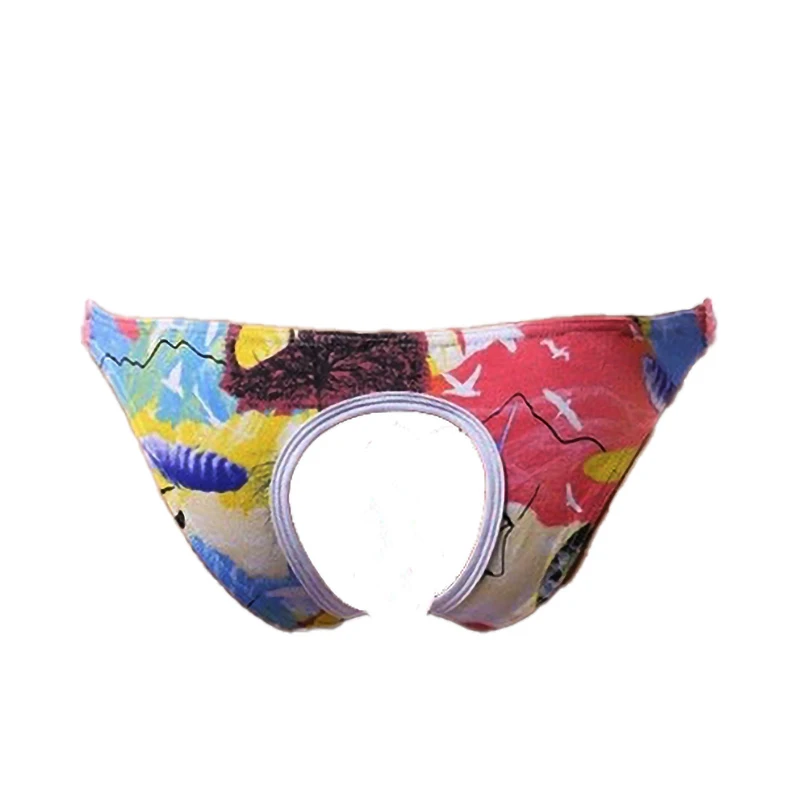 Mens Cotton Printed Underwear Backless Gay Briefs Male Pouch Panties Sexie Ondergoed Mannen Crotchless Panties Sexy Adult Slips