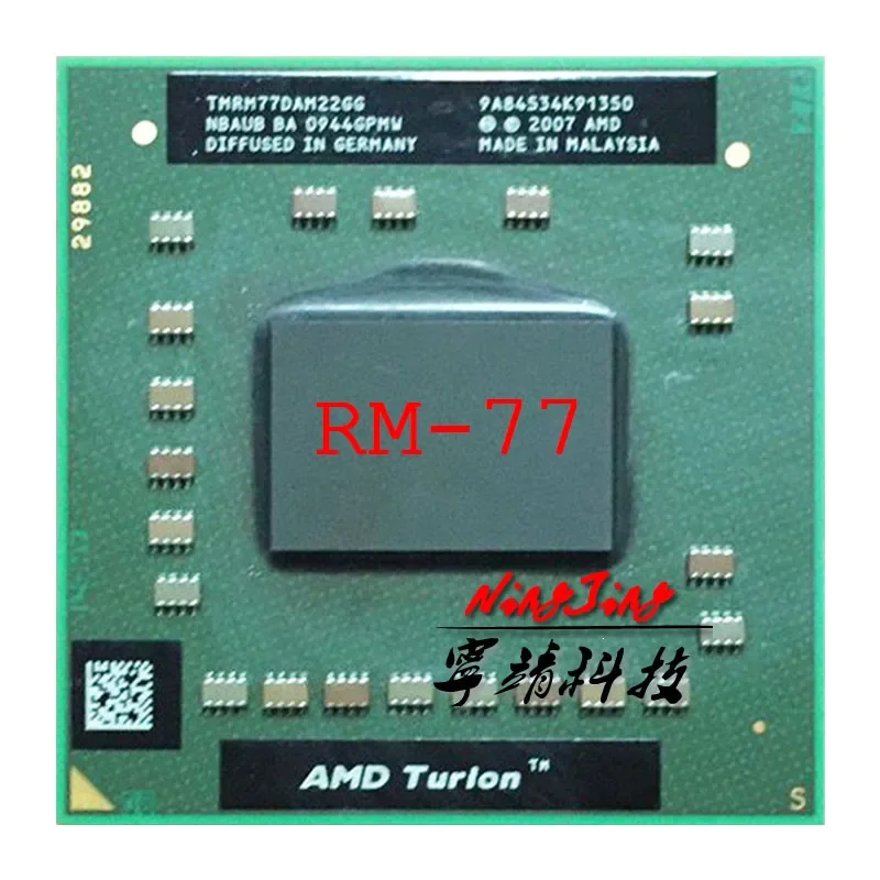 AMD Turion 64 X2 Mobile technology RM-77 RM 77 RM77 2.3 GHz Used Dual-Core Dual-Thread CPU   TMRM77DAM22GG  Socket S1