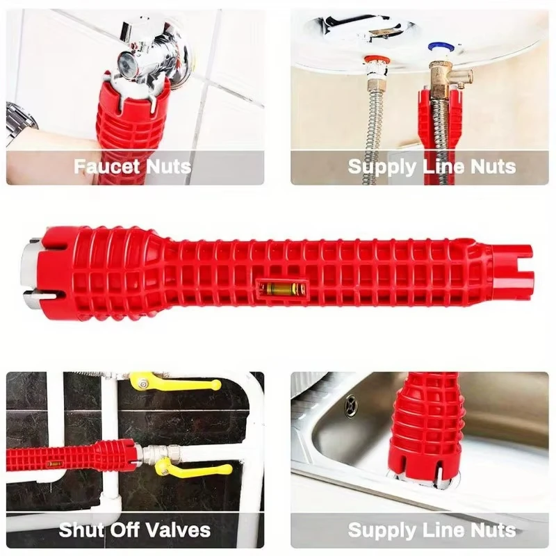 8 in 1 Multi-Functional Sanitary Wrench Pelvic Floor Leading Sleeve Disassembly Faucet Pipe Sink Sanitary Only Installation Tool