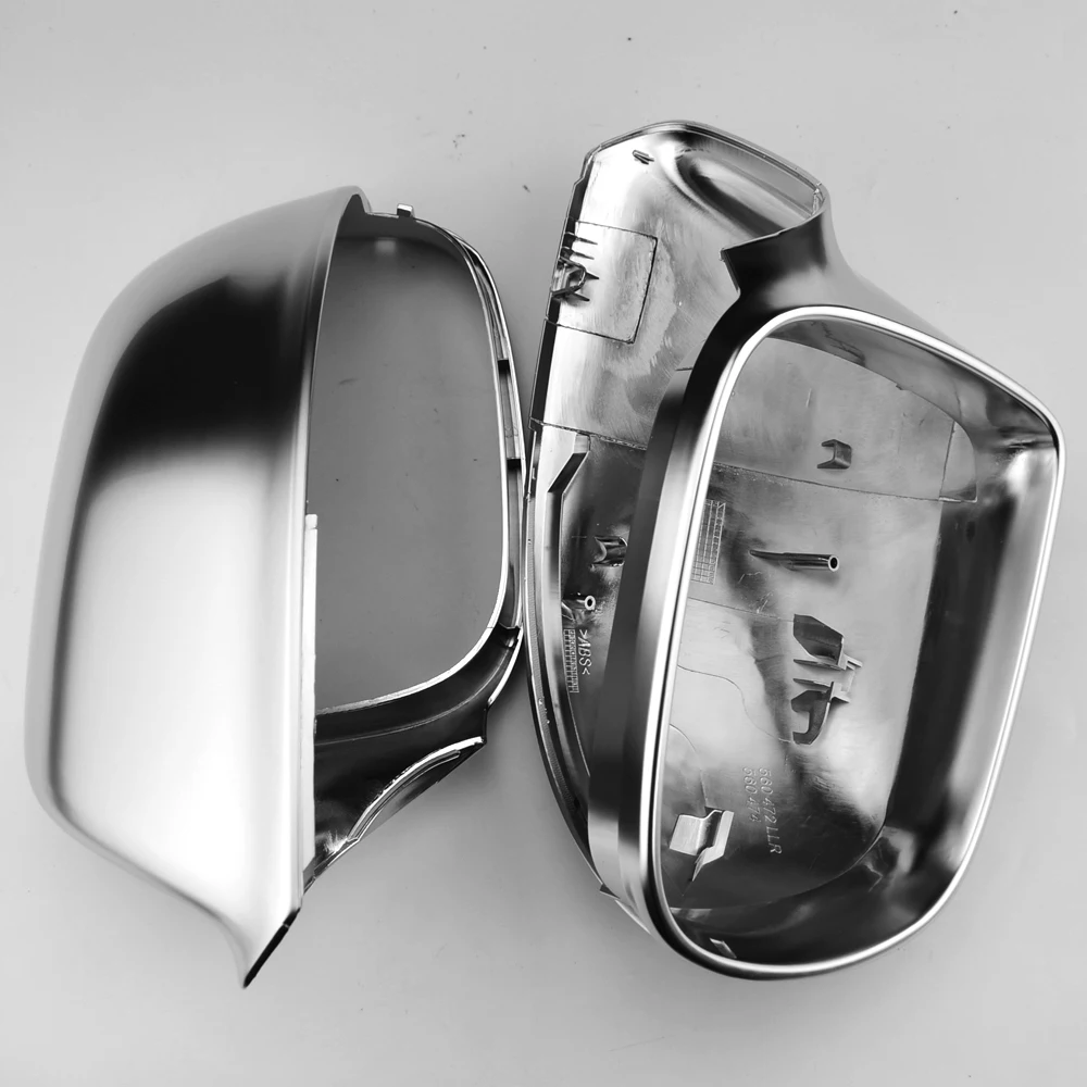 For Audi Q5 8R Q7 4L SQ5 Chrome Side Mirror Cover Caps 2009 2010 2011 2012 2013 2014 2015 2016 Silver Matte